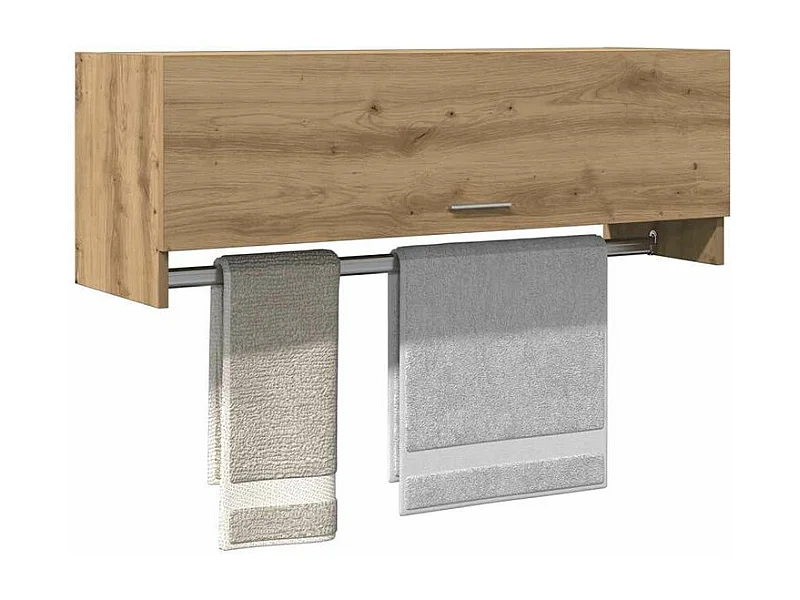 Garde-robe chêne artisanal 100x32,5x35 bois d'ingénierie