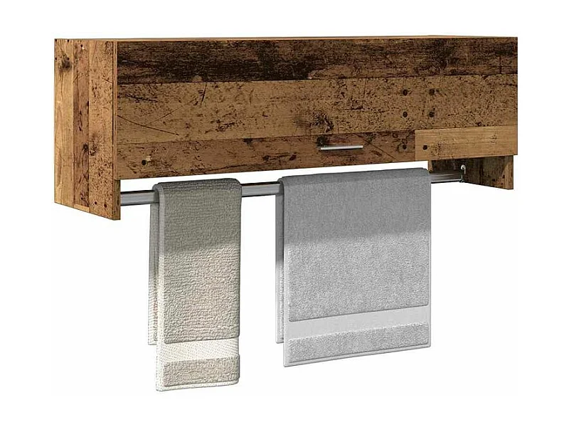 Garde-robe vieux bois 100x32,5x35 bois d'ingénierie