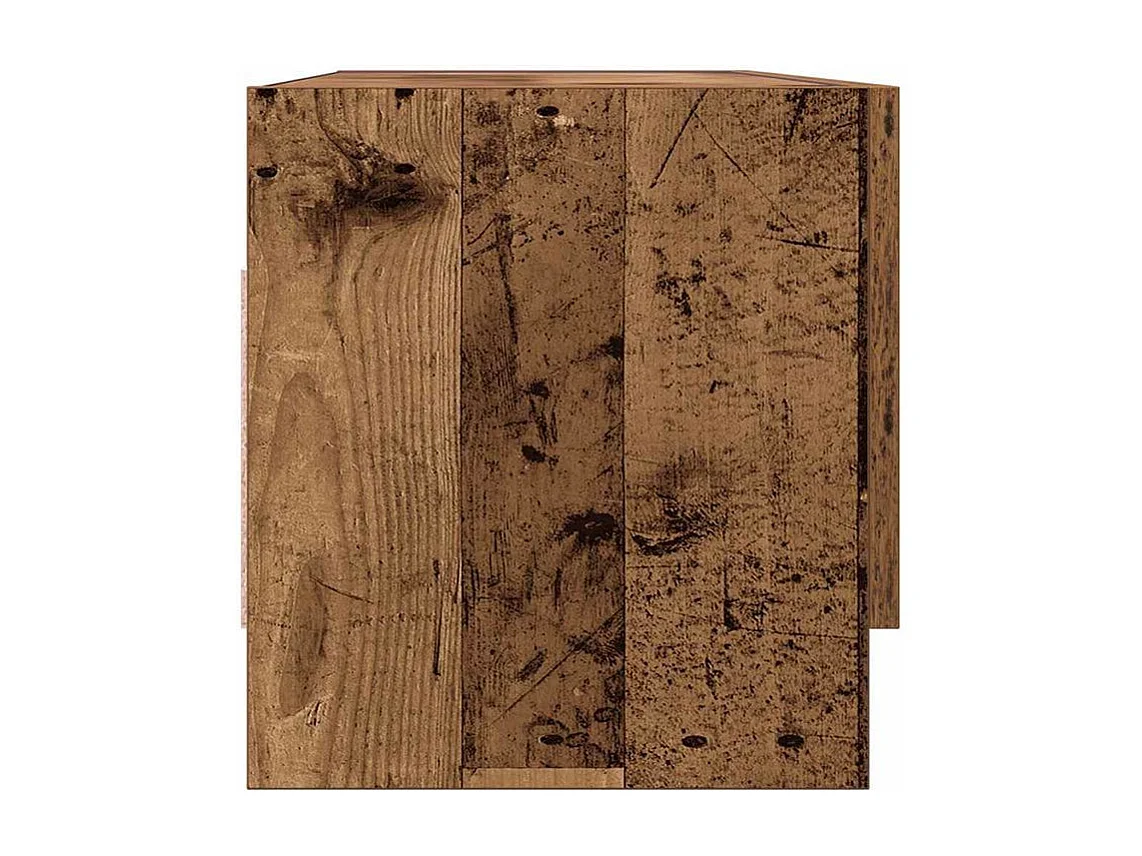 Meuble d’entrée mural avec penderie 100cm – Modèle Refleta-Marron noisette