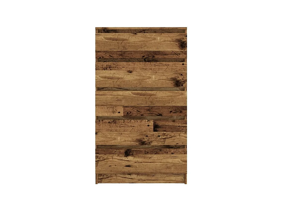 Commode haute 5 tiroirs Klasko 60cm - Bois d'ingénierie-Couleur Marron clair