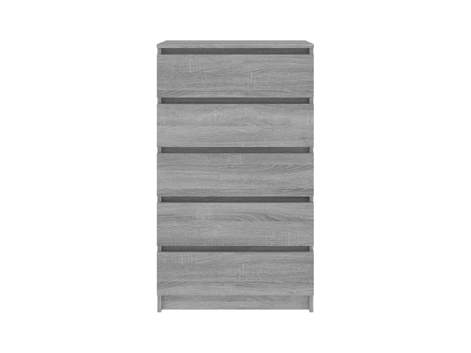 Commode haute 5 tiroirs Klasko 60cm - Bois d'ingénierie-Couleur Blanc