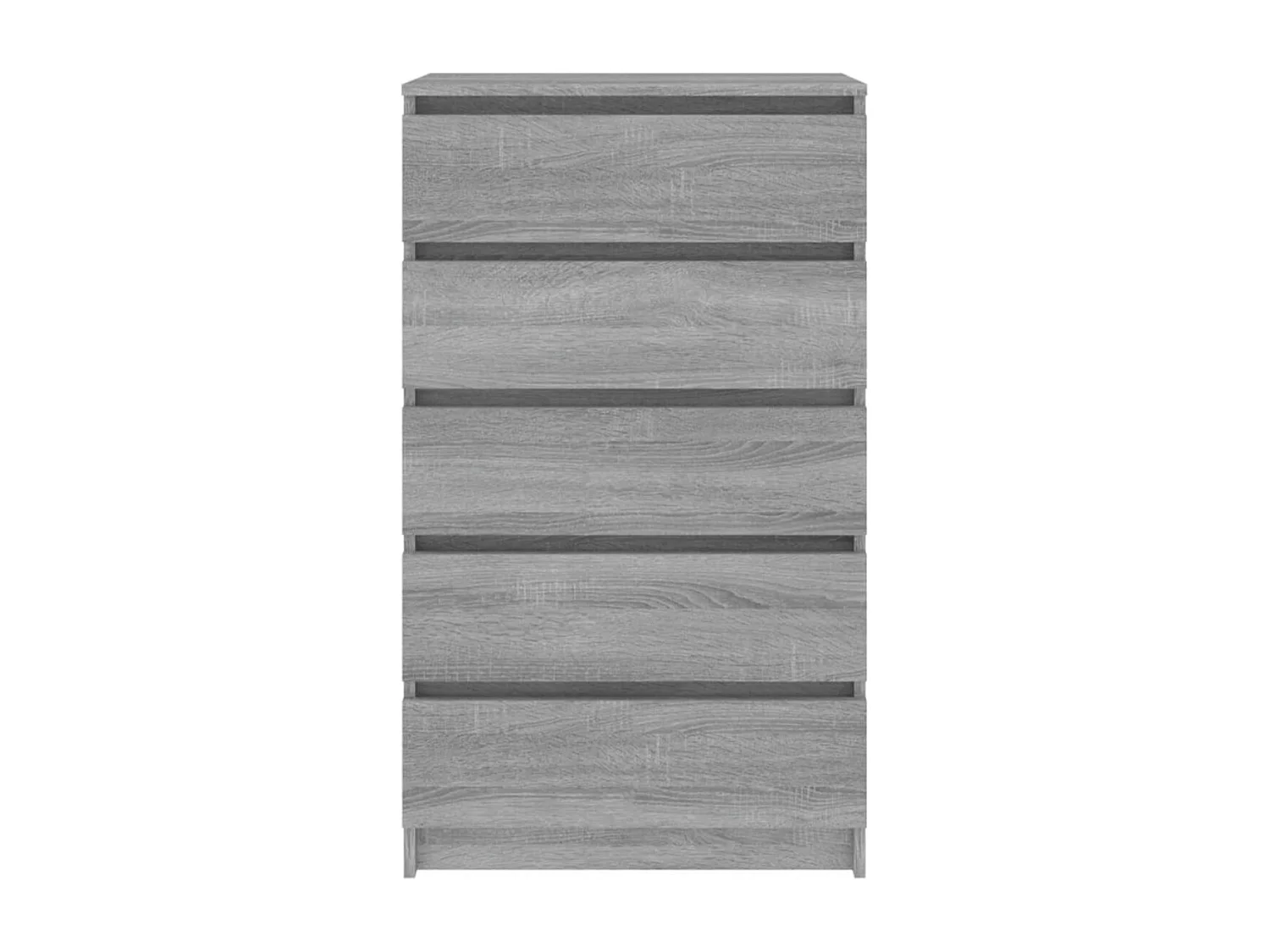 Commode haute 5 tiroirs Klasko 60cm - Bois d'ingénierie-Couleur Blanc