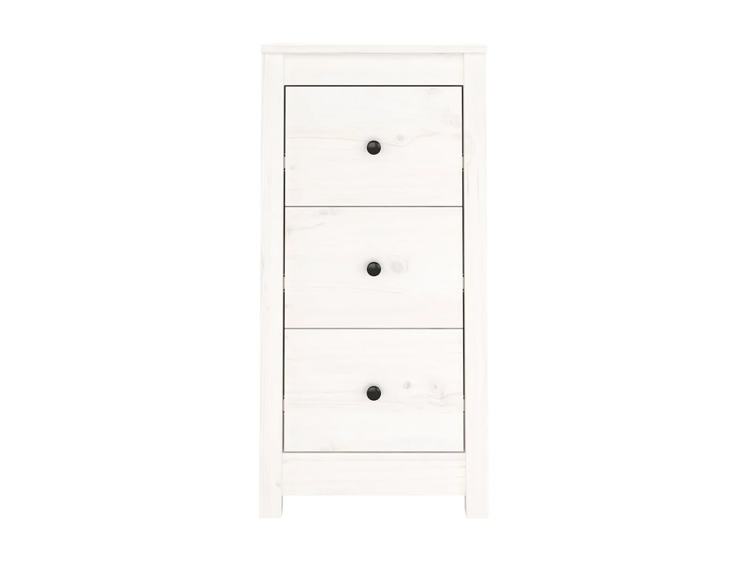 Chiffonnier Blanc 40x35x80 Bois massif de pin 2