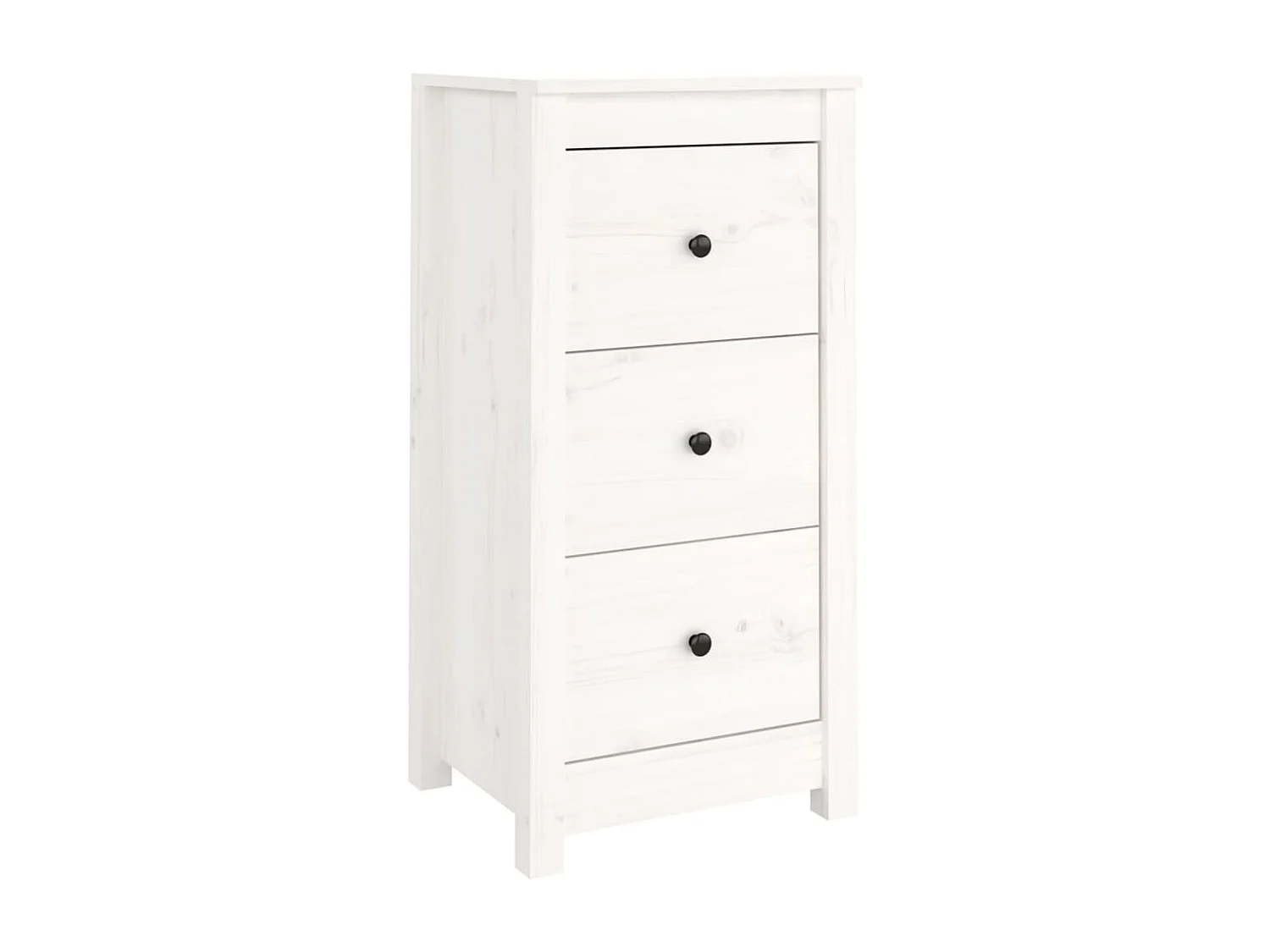 Chiffonnier Blanc 40x35x80 Bois massif de pin 2