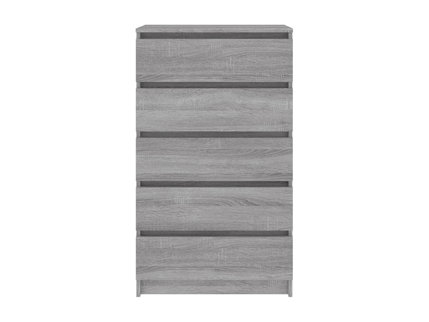 Commode haute 5 tiroirs Klasko 60cm - Bois d'ingénierie-Couleur Marron noisette