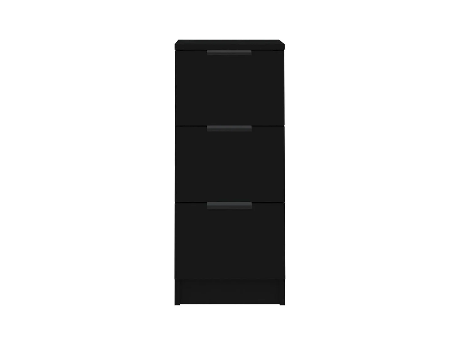 Chiffonnier noir 30x30x70 bois d'ingénierie