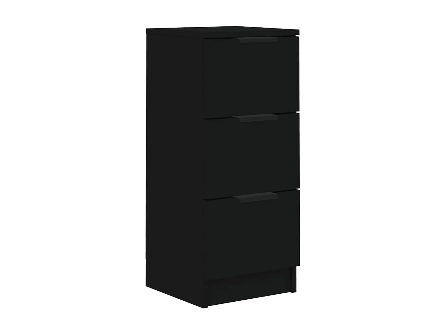 Chiffonnier noir 30x30x70 bois d'ingénierie