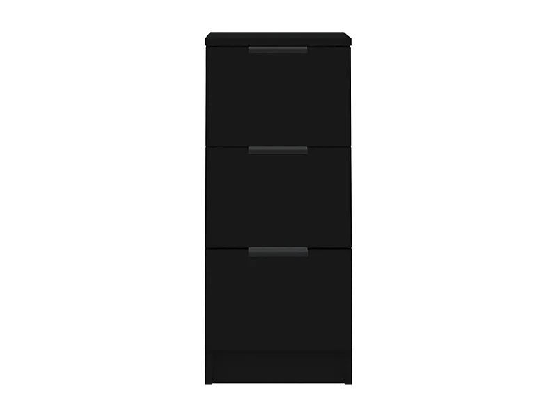 Chiffonnier noir 30x30x70 bois d'ingénierie