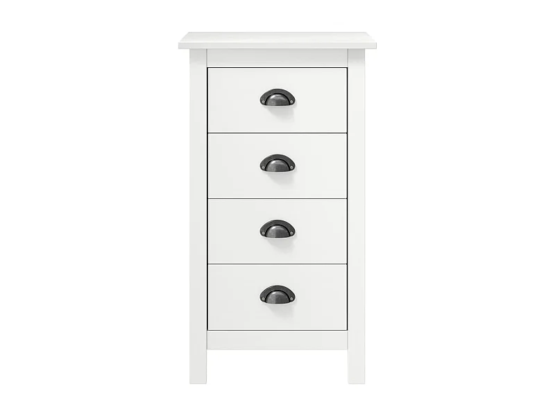 Chiffonnier Hill Range Blanc 46x35x80 Bois de pin solide