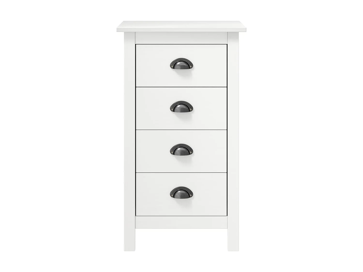 Chiffonnier Hill Range Blanc 46x35x80 Bois de pin solide
