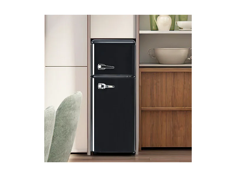 Frigorífico 28L+64L, -27°C~13°C, 116 kWh/ano, 45dB, eficiência energética D, Preto, 41x45.5x105.5cm