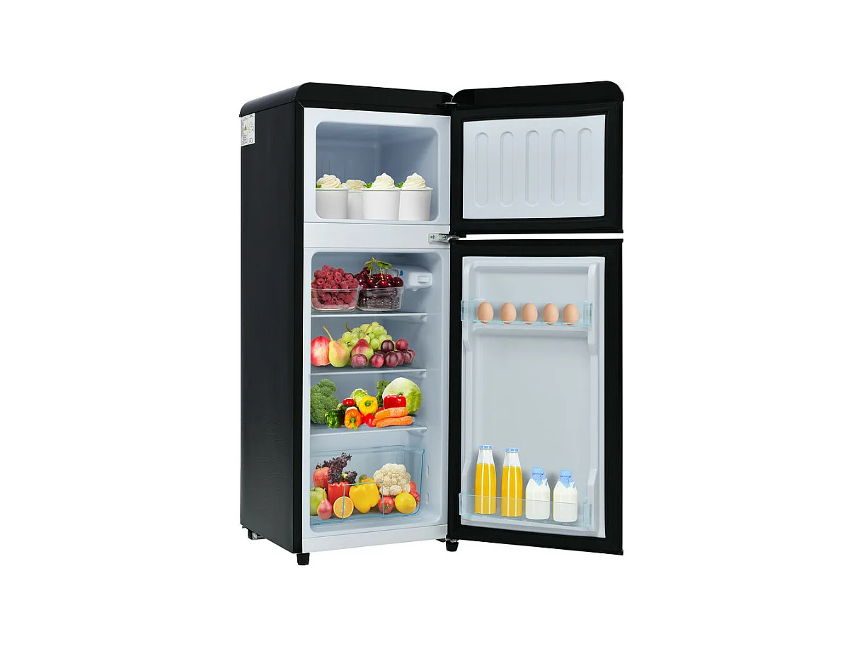 Frigorífico 28L+64L, -27°C~13°C, 116 kWh/ano, 45dB, eficiência energética D, Preto, 41x45.5x105.5cm