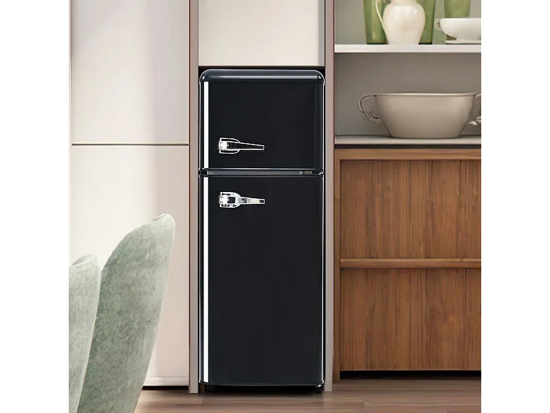 Koelkast 28L+64L, -27°C~13°C, 116 kWh/jaar, 45dB, energie-efficiëntie D, Zwart, 41x45.5x105.5cm