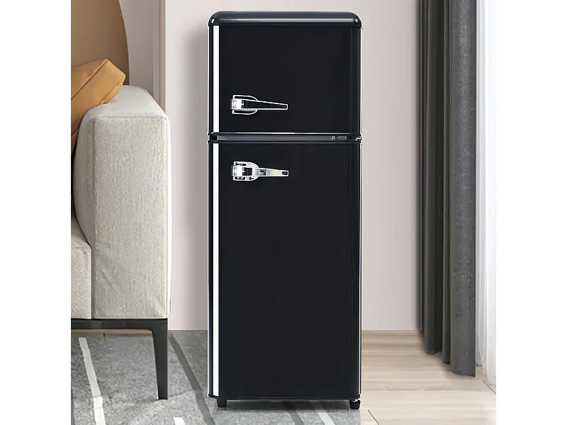 Koelkast 28L+64L, -27°C~13°C, 116 kWh/jaar, 45dB, energie-efficiëntie D, Zwart, 41x45.5x105.5cm