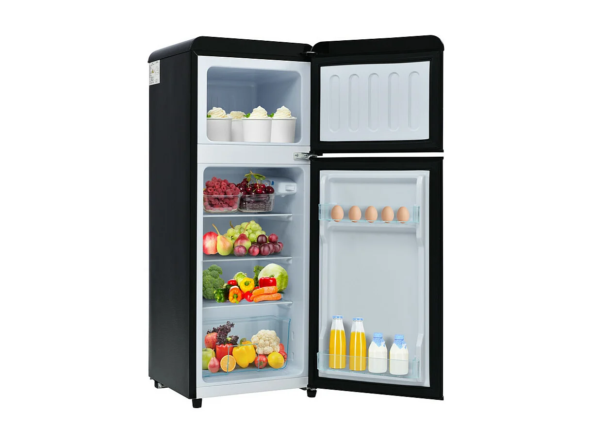 Koelkast 28L+64L, -27°C~13°C, 116 kWh/jaar, 45dB, energie-efficiëntie D, Zwart, 41x45.5x105.5cm