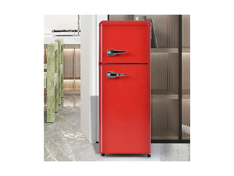 Frigorífico 28L+64L, -27°C~13°C, 116 kWh/ano, 45dB, eficiência energética D, Vermelho, 41x45.5x105.5cm