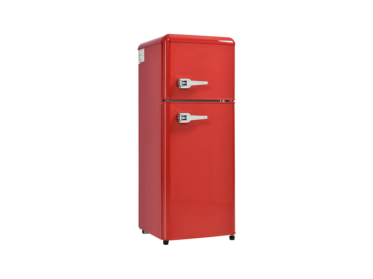 Réfrigérateur 28L+64L,  -27°C~13°C, 116 kWh/an, 45dB, efficacité énergétique D, Rouge, 41x45.5x105.5cm
