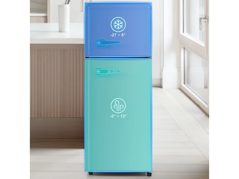 Réfrigérateur 28L+64L,  -27°C~13°C, 116 kWh/an, 45dB, efficacité énergétique D, Rouge, 41x45.5x105.5cm