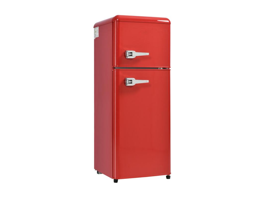 Koelkast 28L+64L, -27°C~13°C, 116 kWh/jaar, 45dB, energie-efficiëntie D, Rood, 41x45.5x105.5cm