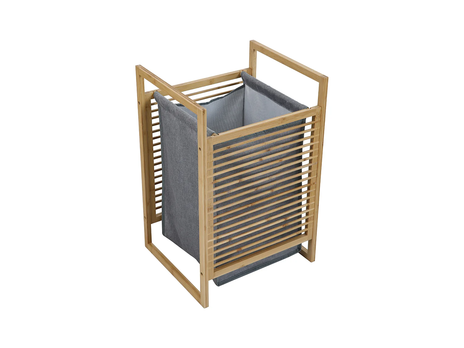 Panier à linge SVITA ILMA, coffre à linge, conteneur à linge pour linge sale, bambou