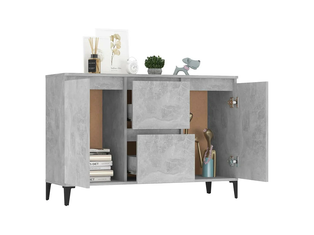 Buffet Gris béton 104x35x70