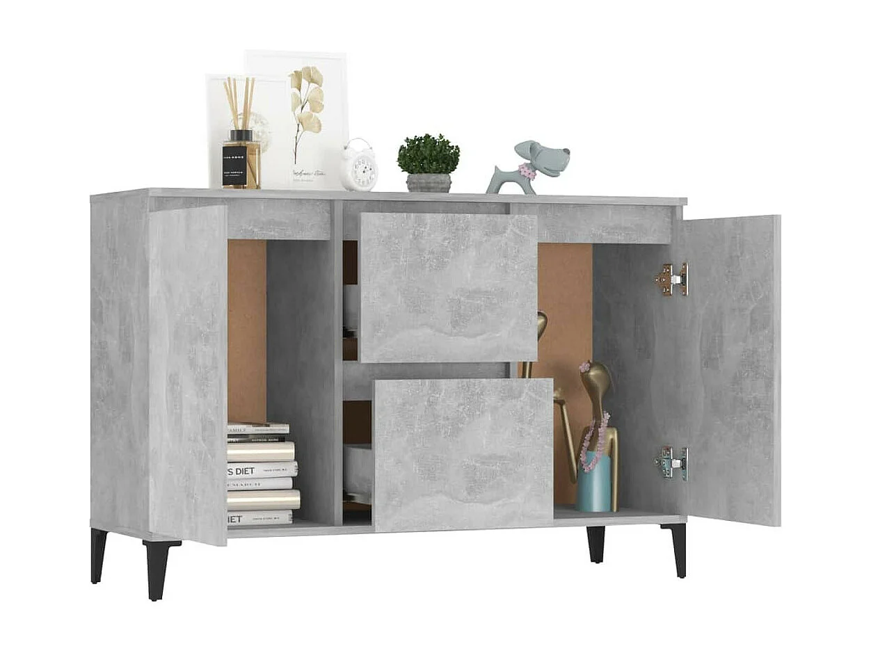 Buffet Gris béton 104x35x70