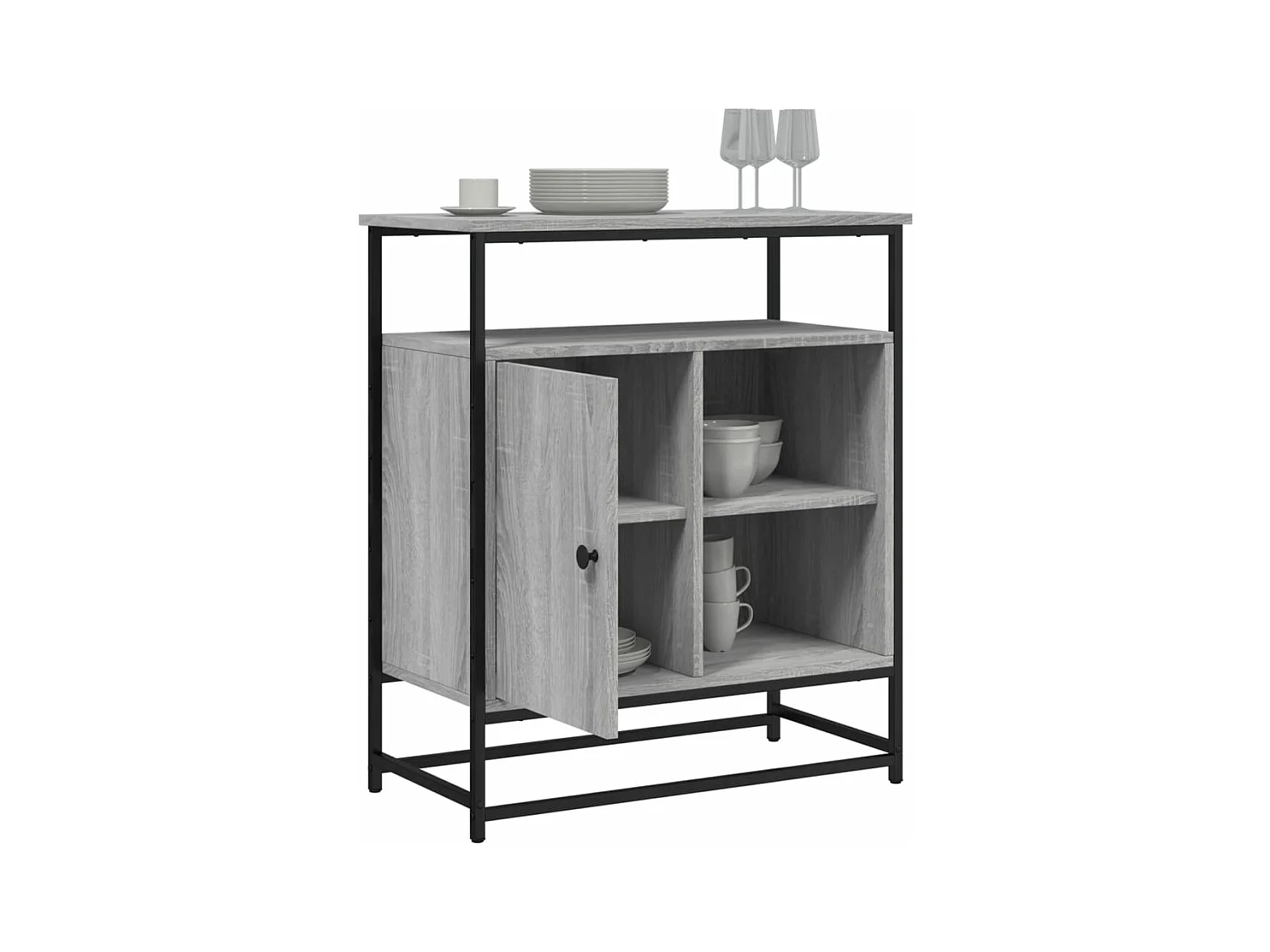 Buffet sonoma gris 69x35x80 bois d'ingénierie