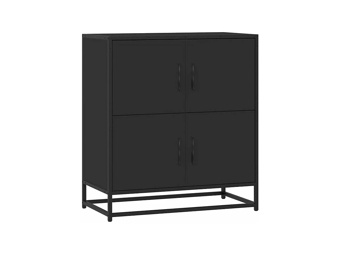 Buffet noir 68x35x76 bois d'ingénierie