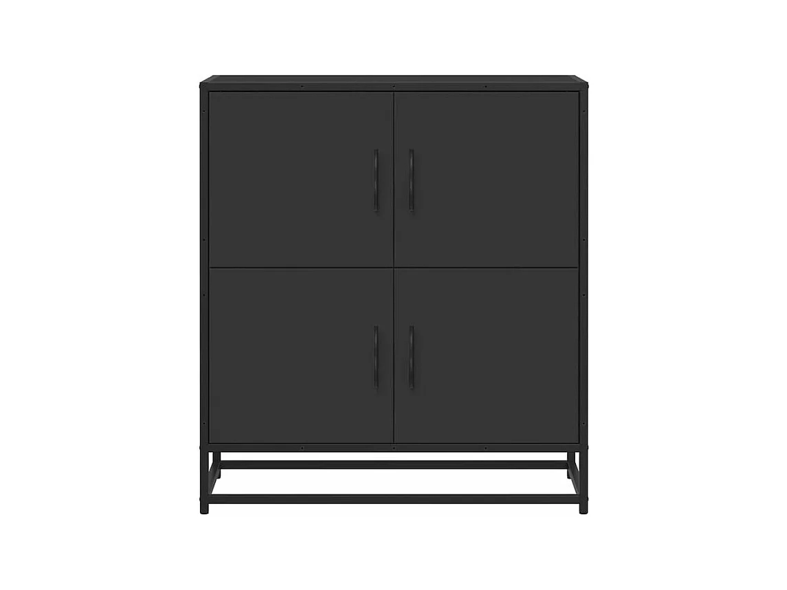 Buffet noir 68x35x76 bois d'ingénierie