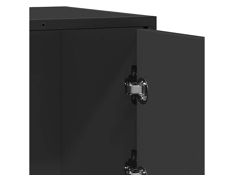 Buffet noir 68x35x76 bois d'ingénierie