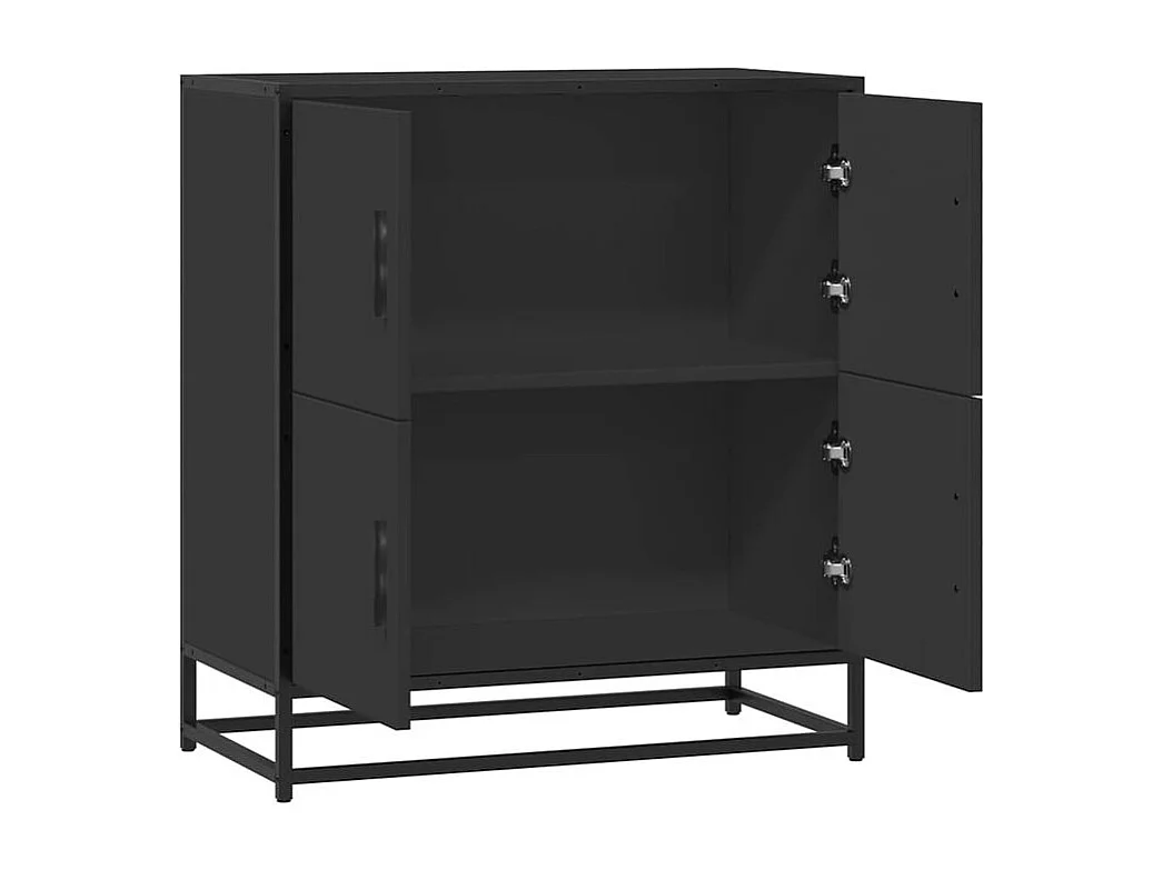 Buffet noir 68x35x76 bois d'ingénierie