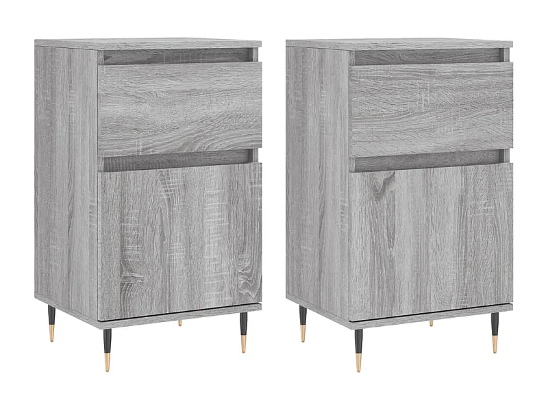 Buffets 2 pcs sonoma gris 40x35x70 bois d'ingénierie