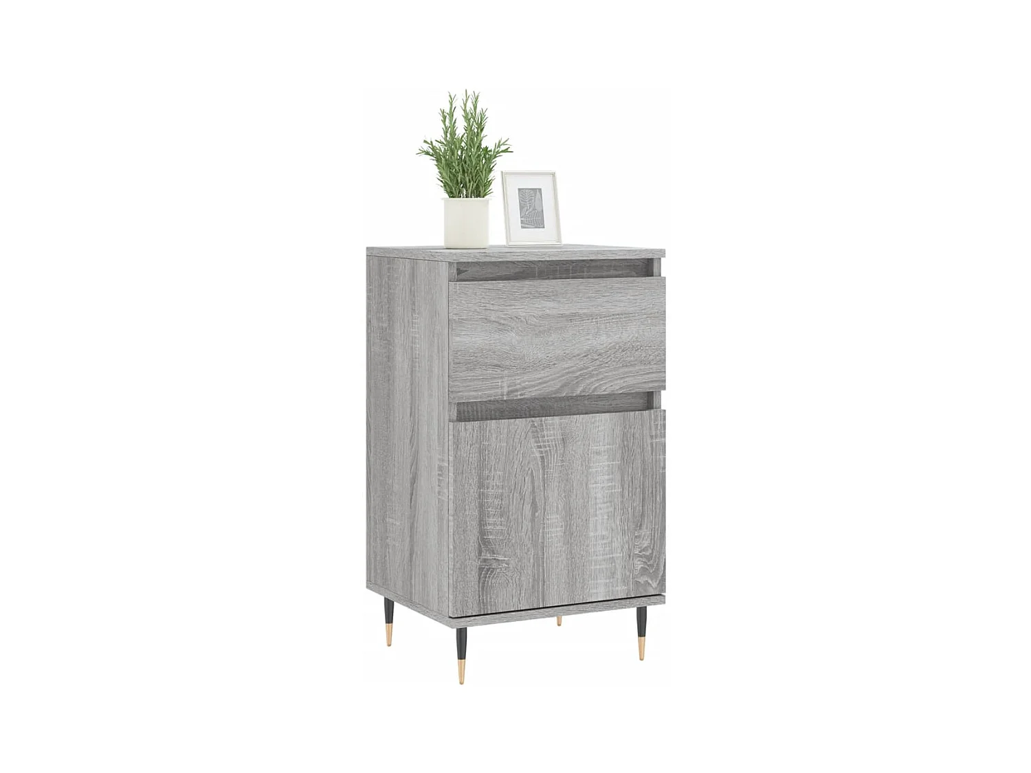 Buffets 2 pcs sonoma gris 40x35x70 bois d'ingénierie