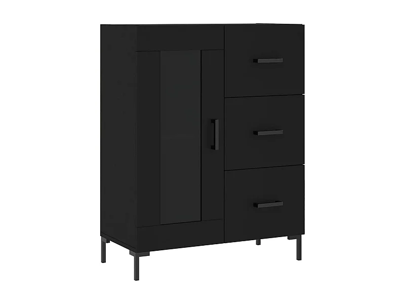 Buffet noir 69,5x34x90 bois d'ingénierie