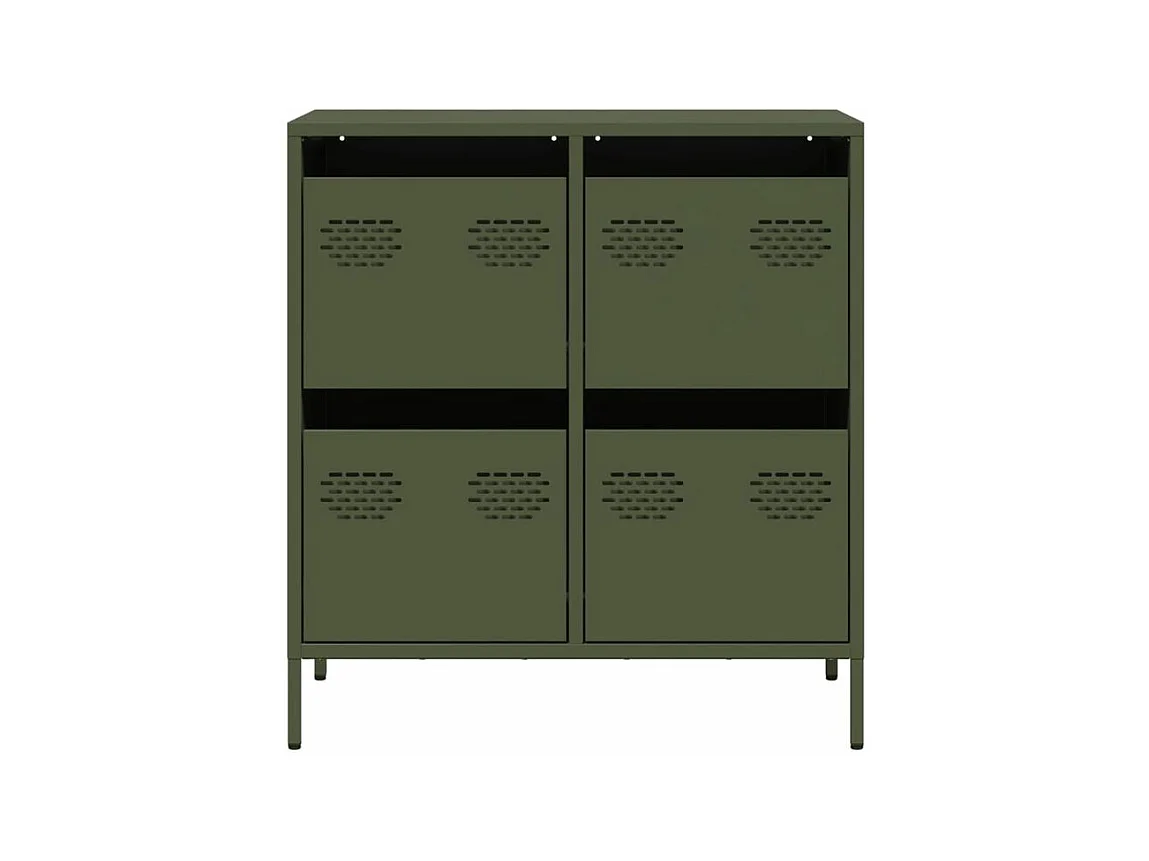 Buffet vert olive 68x39x73,5 acier laminé à froid