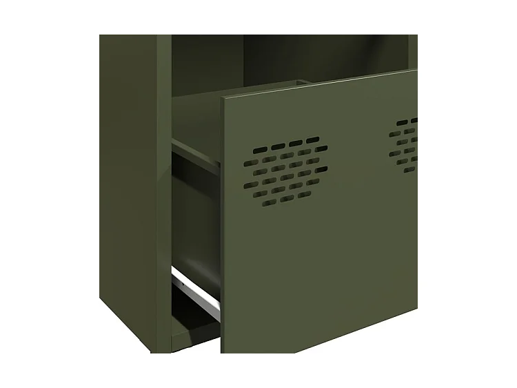 Buffet vert olive 68x39x73,5 acier laminé à froid