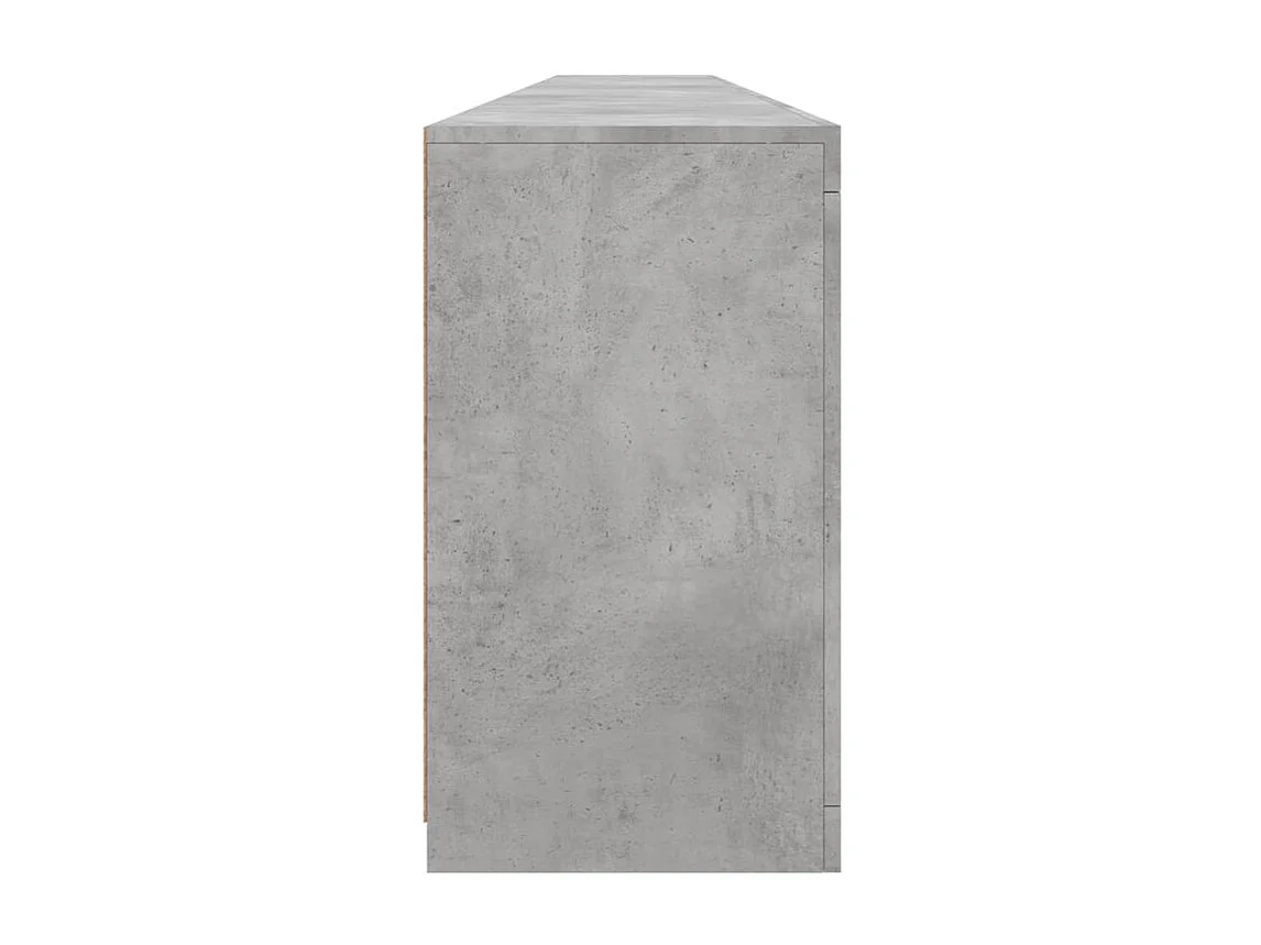 Buffet avec lumières LED gris béton 283x37x67