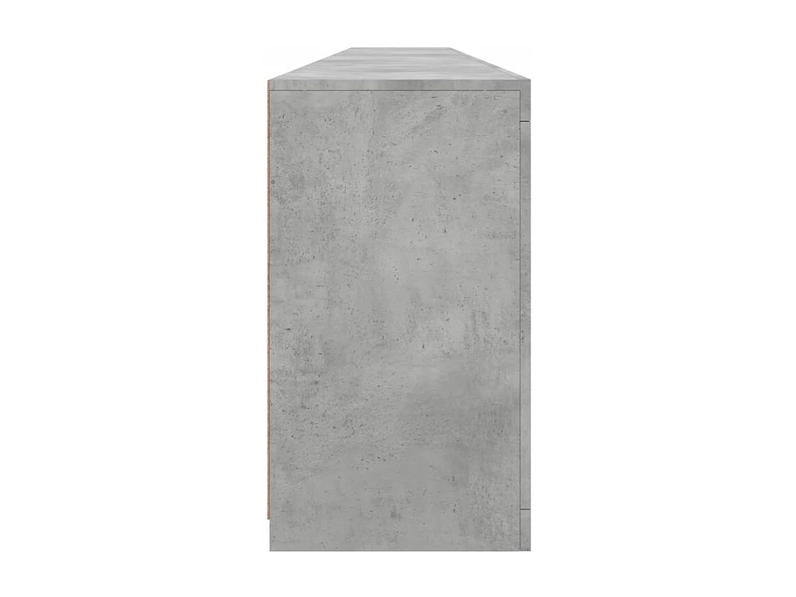 Buffet avec lumières LED gris béton 283x37x67