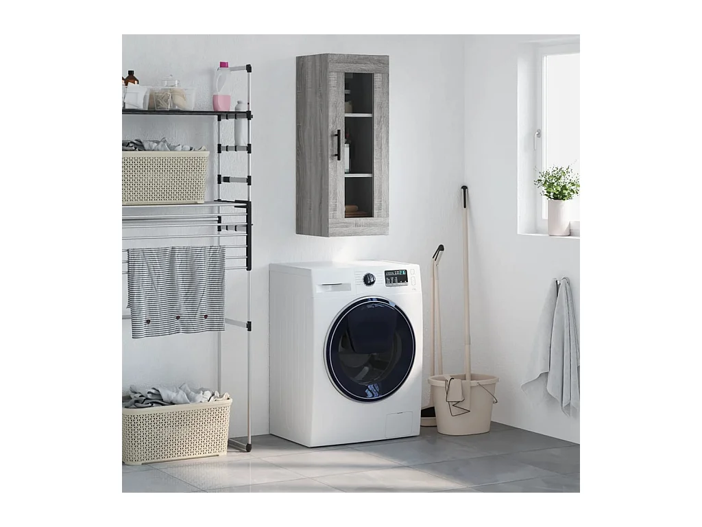 Armoire murale sonoma gris 34,5x34x90