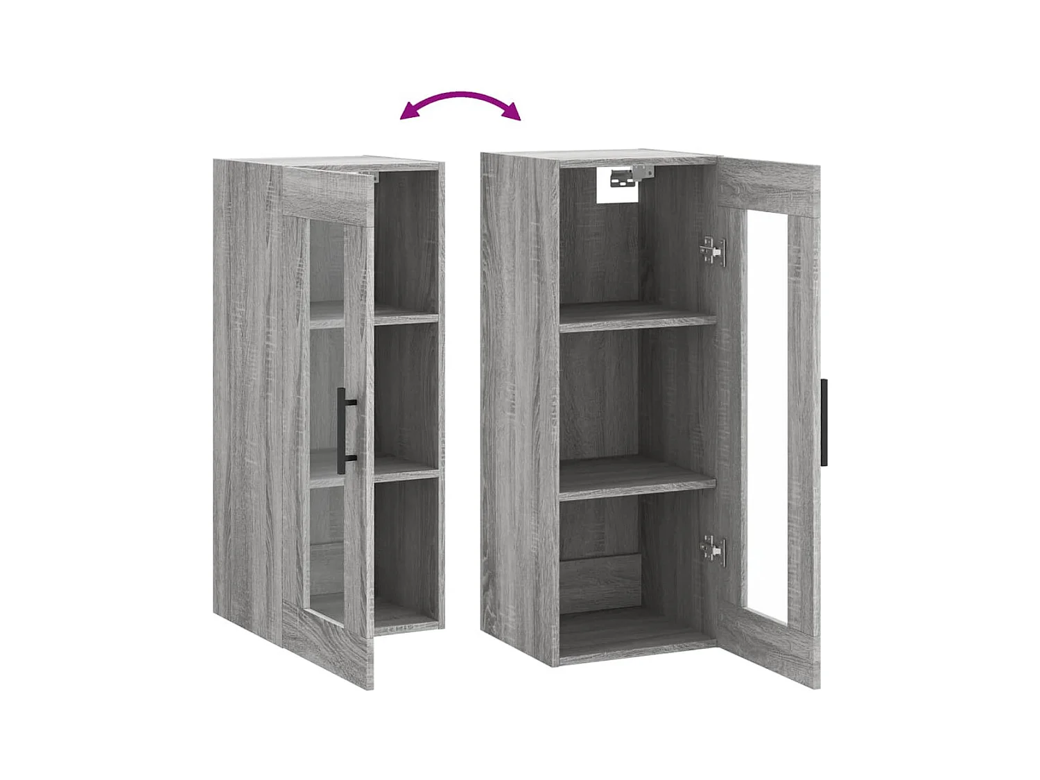 Armoire murale sonoma gris 34,5x34x90