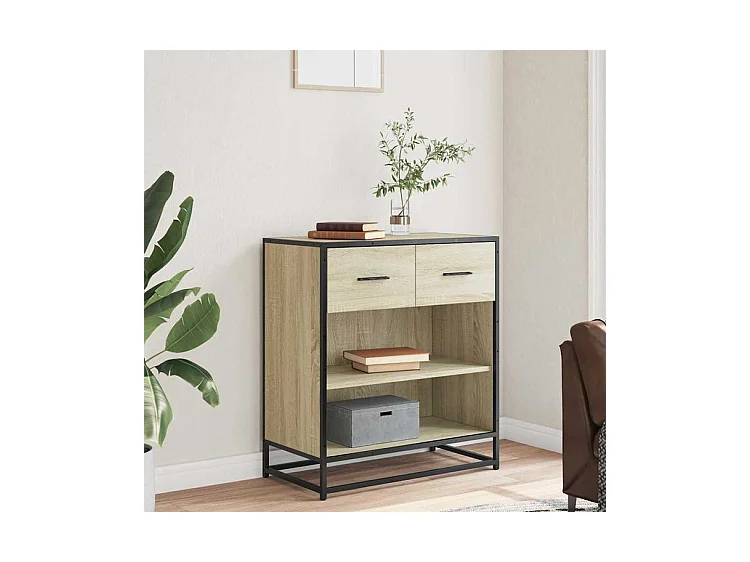 Buffet chêne sonoma 68x35x76 bois d'ingénierie