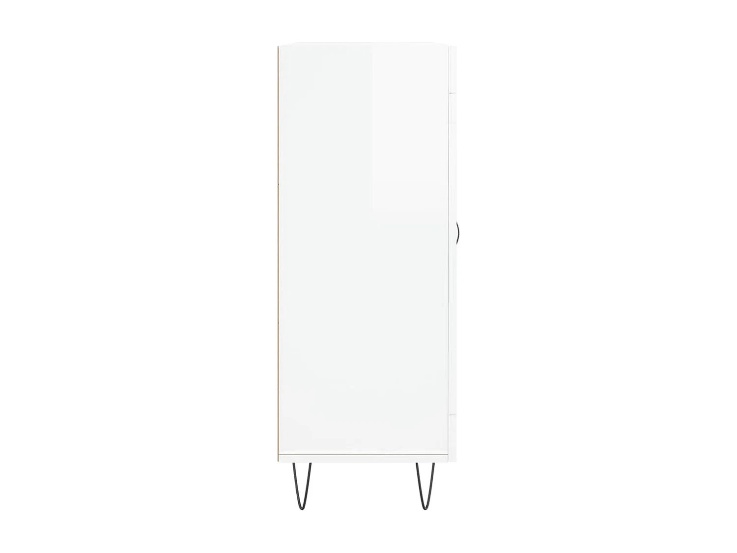 Buffet Blanc brillant 69,5x34x90 Bois d'ingénierie