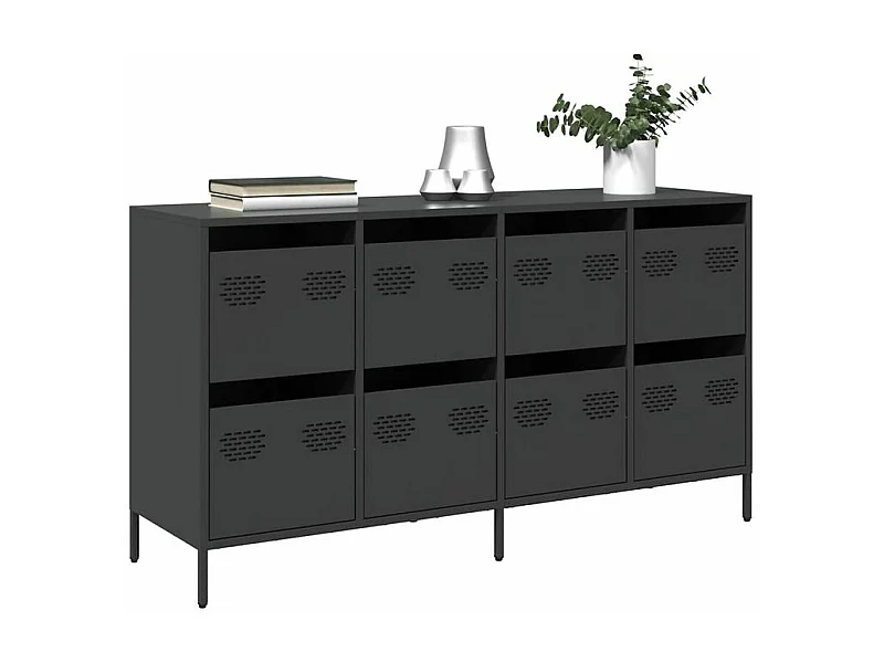 Buffet noir 135x39x73,5 acier laminé à froid