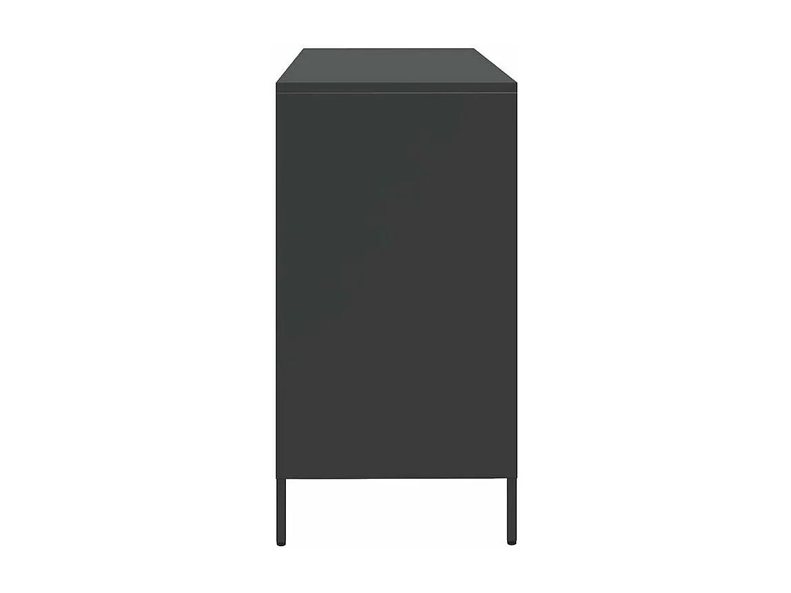 Buffet noir 135x39x73,5 acier laminé à froid