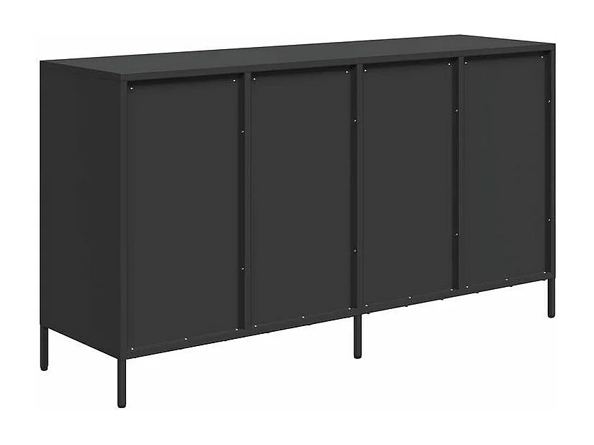 Buffet noir 135x39x73,5 acier laminé à froid