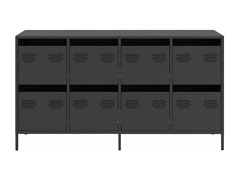 Buffet noir 135x39x73,5 acier laminé à froid