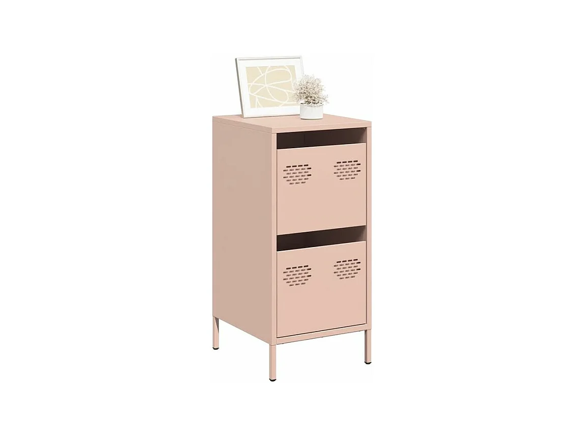 Buffet rose 35x39x73,5 acier laminé à froid