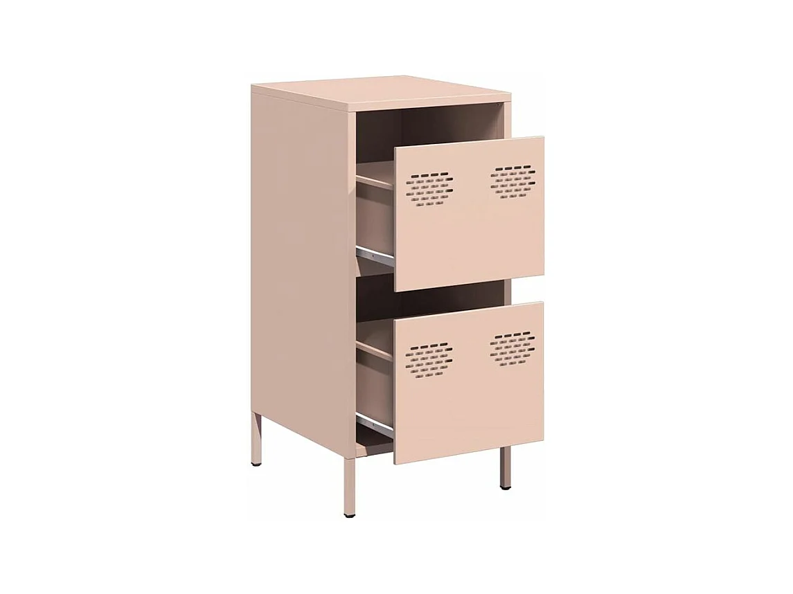 Buffet rose 35x39x73,5 acier laminé à froid