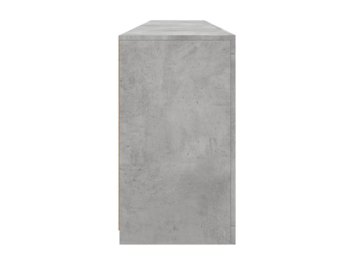 Buffet avec lumières LED gris béton 202x37x67