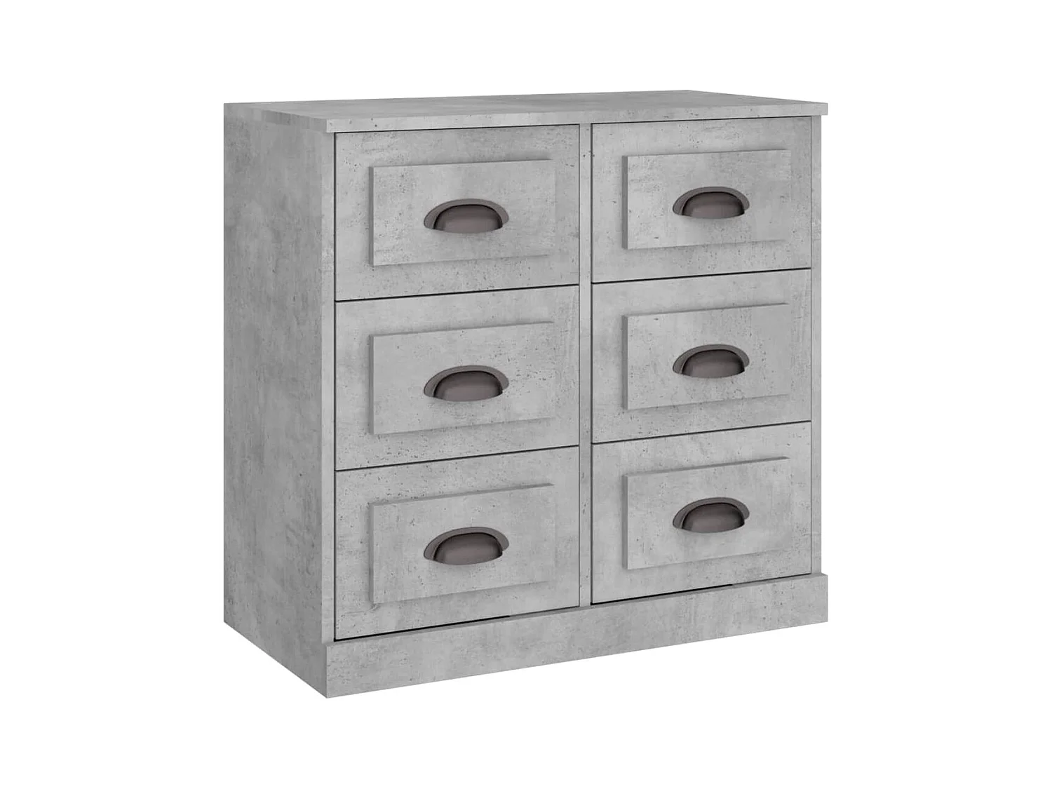 Buffet gris béton 70x35,5x67,5 bois d'ingénierie